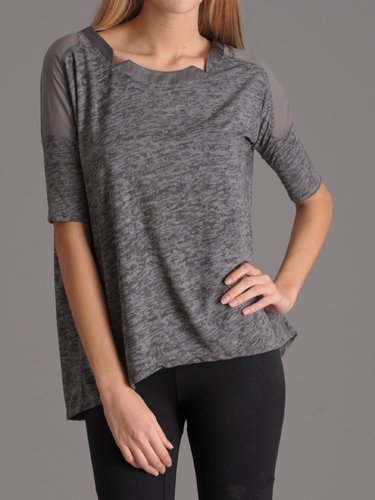 David Lerner Geometric Neckline Tee
