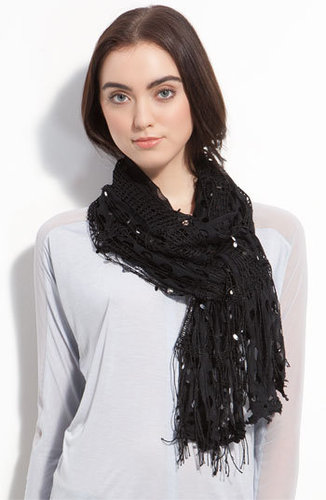 Troo Sequin Cutout Scarf