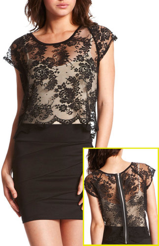 Zip-Back Lace Tee