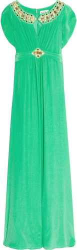 ALICE by Temperley Long Alma embellished silk dress