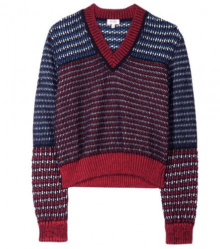 Kenzo CONTRAST METALLIC KNIT PULLOVER