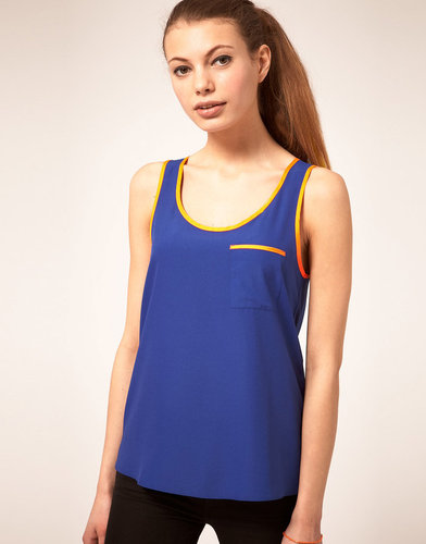 ASOS Vest With Neon Piping