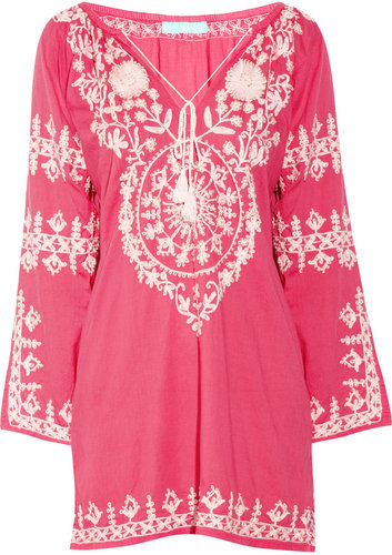 Melissa Odabash Laura embroidered cotton kaftan