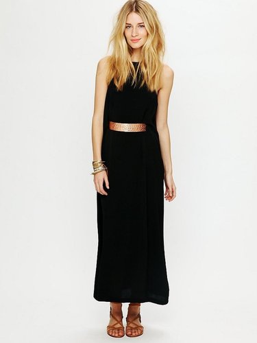 Shakuhachi High Neck Belted Maxi Dress