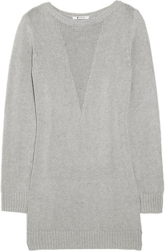 T by Alexander Wang Knitted silk-blend sweater dress