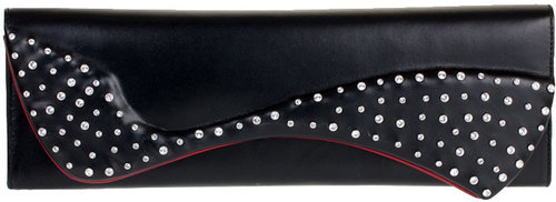 Christian Louboutin Pigalle nappa and strass clutch