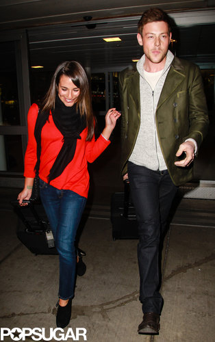 Lea Michele smiled big next to boyfriend Cory Monteith.
Lea Michele smiled big next to boyfriend Cory Monteith.