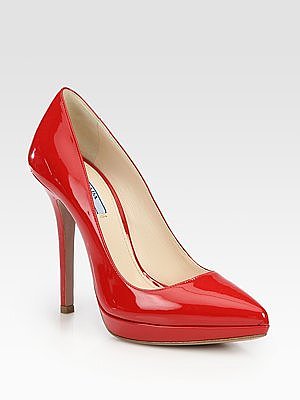 Patent Leather Pointed Toe Platform Pumps