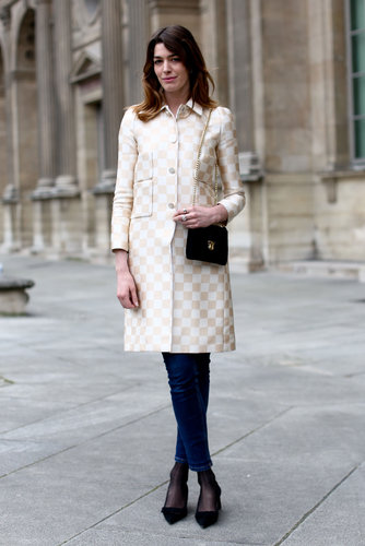 This attendee showed off Spring's must-have pattern on a checkered coat.
This attendee showed off Spring's must-have pattern on a checkered coat.