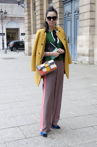 Colorblocking and print play that was certainly bold but perfectly executed.
Colorblocking and print play that was certainly bold but perfectly executed.