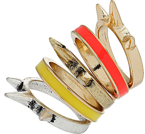 Spike Enamel Ring Stack