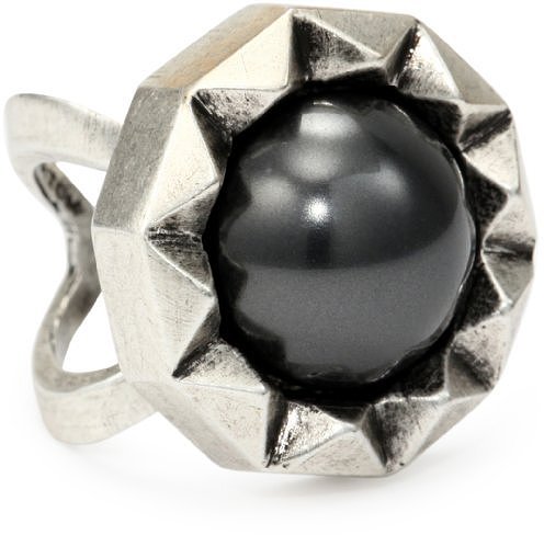 TomTom Jewelry "Punk Fleur" Oxidized Silver-Plated Fleur Studder Cocktail