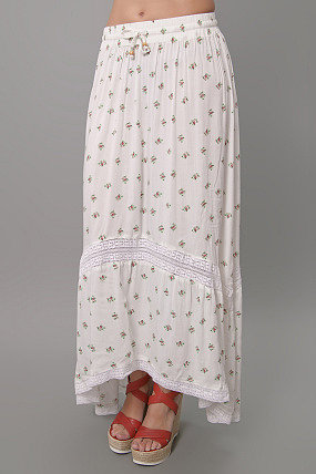 Subtle Luxury High Low Floral Maxi Skirt