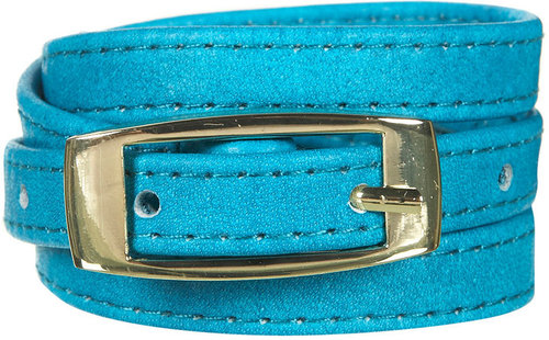 Teal Soft Skinny Leather Belt
