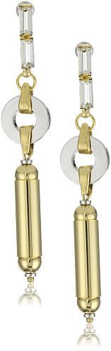 Lee Angel "Valerie" Swarovski Crystal Baguettes Dangle Link Earrings