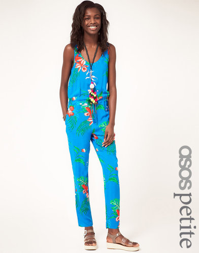 ASOS PETITE Exclusive Jumpsuit In Tropical Print
