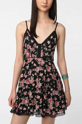 Betsey Johnson Pink Label Floral Lace Tank Dress
