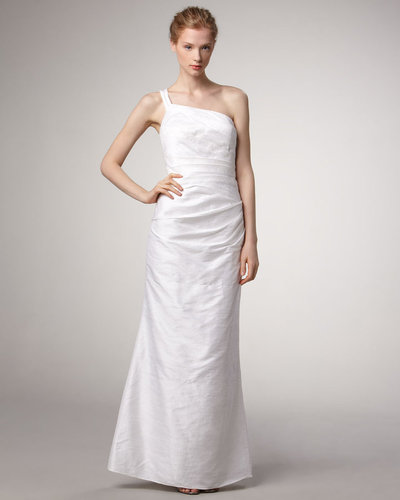 Phoebe Couture One-Shoulder Dupioni Gown