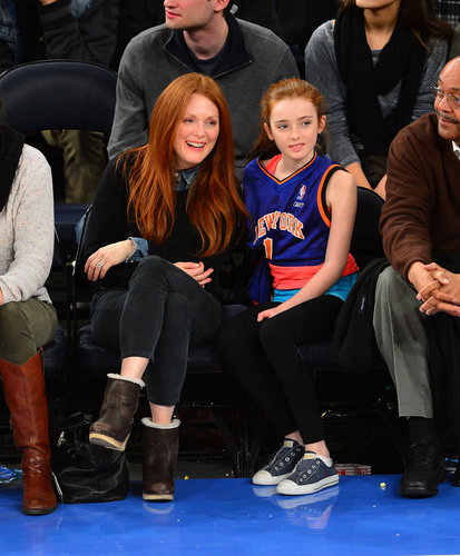 Julianne Moore took in a NY Knicks game with her adorable daughter, Liv Freundlich, in December 2012.
Julianne Moore took in a NY Knicks game with her adorable daughter, Liv Freundlich, in December 2012.