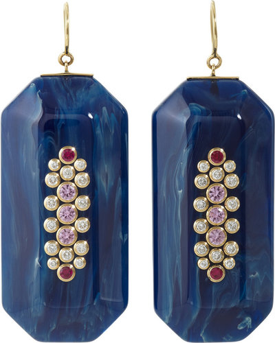 Mark Davis Bakelite & Multi-Gemstone Emmelyne 2 Earrings