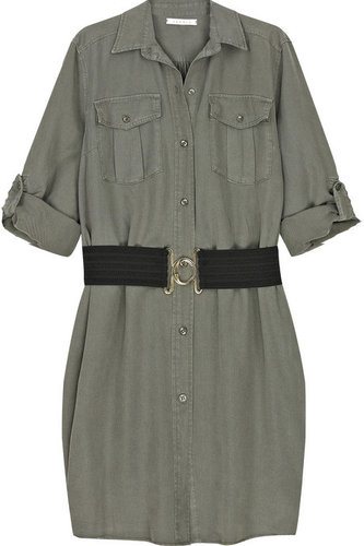 Sandro Relax brushed-poplin shirt dress