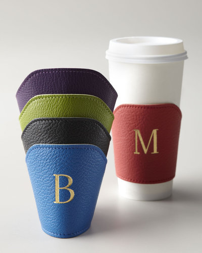 Graphic Image Leather Coffee Cozies