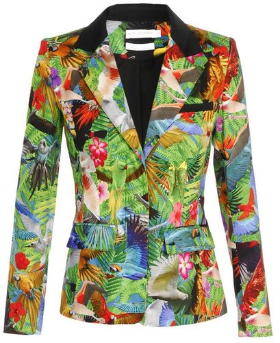 ALTUZARRA ‘Finch’ tropical printed cotton blazer
