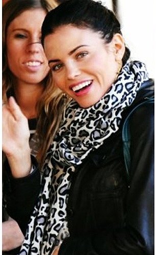 Tolani Black Leopard Scarf
