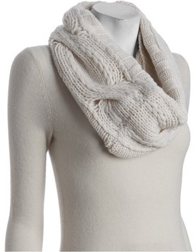 Wyatt cream wool-cashmere cable knit snood