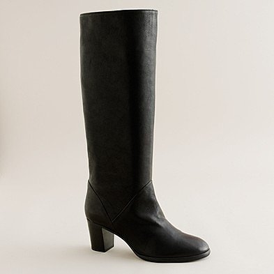 Sutton tall leather midheel boots