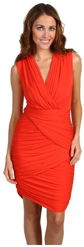 BCBGMAXAZRIA - Lou Open Back Cocktail Dress (Bright Poppy) - Apparel