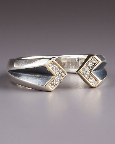 Elizabeth and James Double-Chevron Diamond Ring