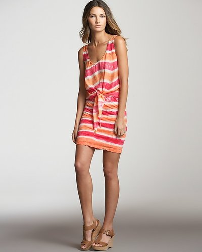 Velvet by Graham  &  Spencer Nettice Honolulu Tie Dye Stripe Knotted Dress