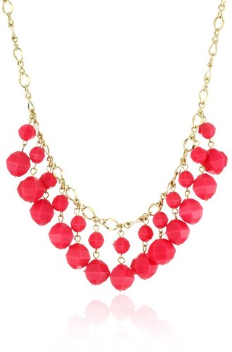 Kate Spade New York "Cut To The Chase" Bright Pink Short Necklace