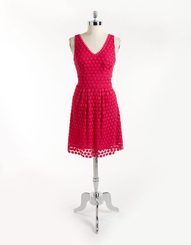 LADY BY YOANA BARASCHI V-Neck Lace Cotton Dress