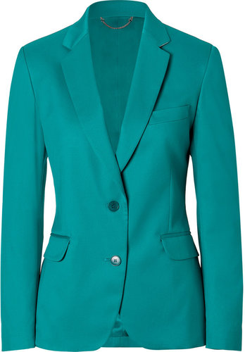 Paul Smith Aqua Two Button Cotton Blend Blazer