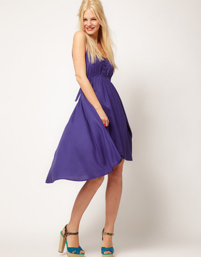 ASOS Midi Summer Dress With Bow Back