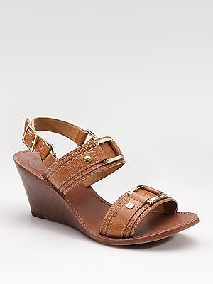 Pier Mini-Wedge Two-Strap Sandals
