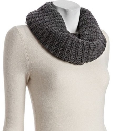 Wyatt grey wool-cashmere ribbed knit snood