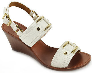 Tory Burch - Pier - Bleach Leather Wedge Sandal