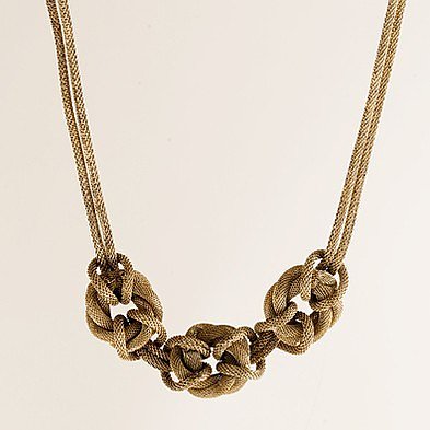 Knotted mesh necklace