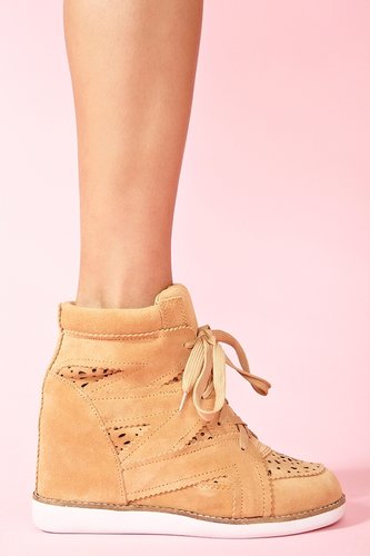Venice Wedge Sneaker - Tan