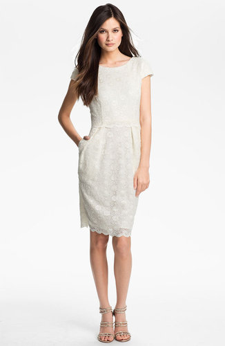 Alex Evenings Sequin Lace Overlay Sheath Dress