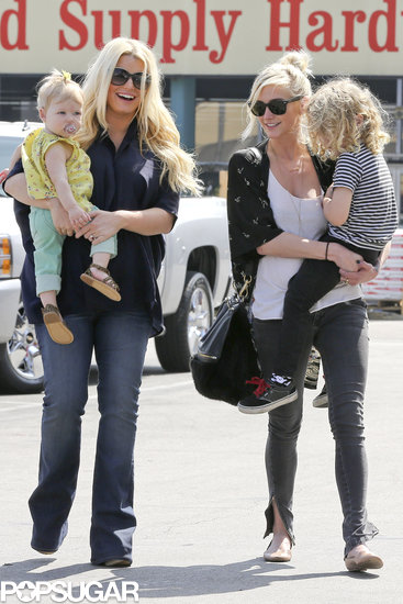 Jessica Simpson and Ashlee Simpson took their kids to Toys R Us.
Jessica Simpson and Ashlee Simpson took their kids to Toys R Us.