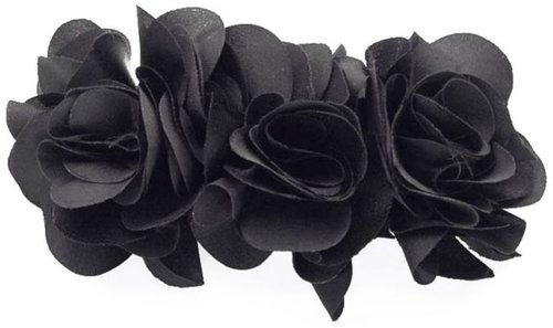 Karina Black Ruffles Barrette