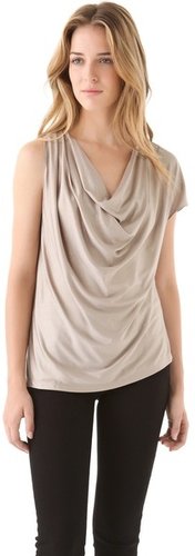 Haute hippie Cowl Top with Short Sleeves