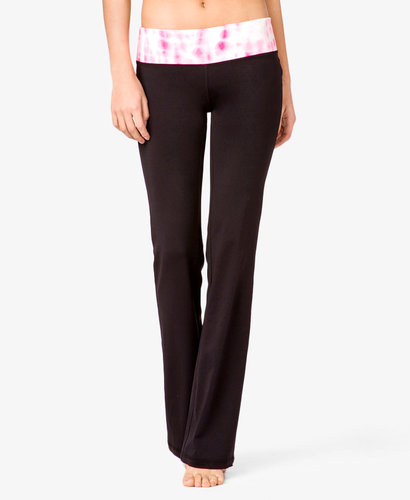 FOREVER 21 Tie-Dye Fit & Flare Workout Pants