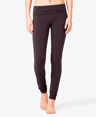 FOREVER 21 Ruched Skinny Workout Pants