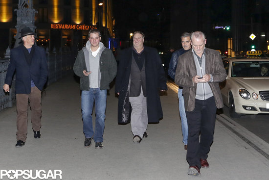Matt Damon, George Clooney, John Goodman, and Bill Murray went out to eat in Berlin.
Matt Damon, George Clooney, John Goodman, and Bill Murray went out to eat in Berlin.