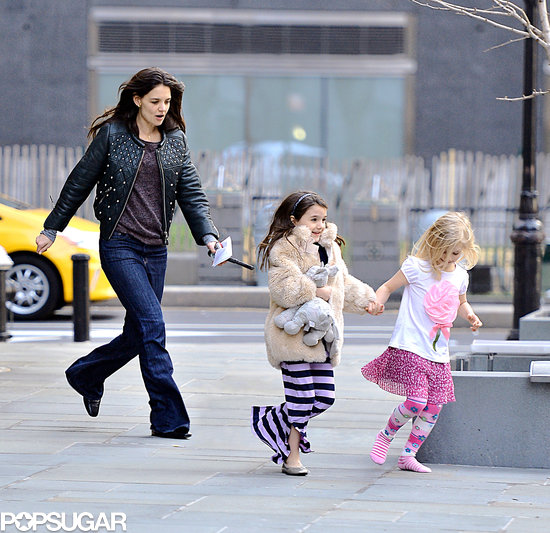 Katie Holmes takes Suri Cruise on a playdate with a friend. Katie Holmes takes Suri Cruise on a playdate with a friend.